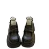 Sapatos de Couro Pequenos de Sola Grossa para Mulheres 2024 Outono Novos Plataforma Retrô Francês Estilo Britânico Mocassins Sapatos Slip-On