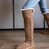 Botas de Nieve para Mujer 2024 Nuevas de Invierno Gama Alta Botas con Botón de Doble Uso Cálidas y que Aumentan la Altura Botas de Piel del Noreste