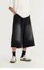Silhueta Solta Lavado Retro Desgastado Cropped Reto Solto Masculino Feminino Emagrecedor Shorts Estilo Coreano Shorts Jeans
