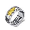 Anillo retro creativo de plata tailandesa envejecida para hombres y mujeres con índice del zodíaco de 12 signos Anillo Accesorios Venta al por mayor