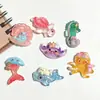 Nuevos Populares Animales Marinos Transparente Sirena Resina Accesorios DIY Funda para Teléfono Móvil Parche para Pasador Material al por Mayor