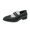 Zapatos brogue de retazos para hombre de cuero transfronterizos talla 46, estilo británico, modernos para estilista, slip-on, zapatos de vestir casuales