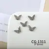 Joias para Nail Art da Nova Série Borboleta, Zircônia Brilhante de Luxo Acessível Borboleta Vazada Cor White K Acessórios de Unha Usáveis