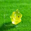 Esquilo de desenho animado em miniatura com paisagem que brilha no escuro, decoração DIY de paisagismo de jardim, acessório de cápsula surpresa, ornamento de mesa em miniatura