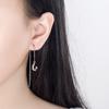 Aperte o som rápido mão um multi-wear água onda borla linha de orelha semicírculo feminino clipe de orelha pequenos brincos de zircão de arte fresca brincos brincos