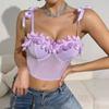 Amazon Novo Quente Flor Cruzada Transfronteiriça Europeu e Americano Feminino Peixe Espinha de Osso Corset Sexy Tubinho