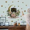 Hs4590Q Kel Platino Estrella Floral Estrella Luna Festival de Oriente Medio Fiesta Decoración de Pared Transfronteriza Pegatina de Pared