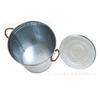Bote de Basura de Hierro Galvanizado Transfronterizo, Moderno Creativo para el Hogar, Necesidades Diarias para el Hogar, Cuerda de Cáñamo, Bote de Basura Grande con Tapa