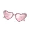 2025 Nuevas Gafas de Sol Europeas y Americanas con Forma de Corazón de Melocotón, Gafas de Moda con Diamantes para Mujer, Gafas de Sol con Protección Solar Personalizadas en Forma de Corazón, Venta al por Mayor para Hombre