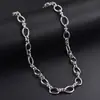 Cadena de Cadena Ovalada con Clip de Figura de Ocho Hip-Hop Personalizada de Venta Caliente Transfronteriza Cadena Hecha a Mano Cadena O-Chain Cadena de Accesorio de Joyería DIY para Hombres