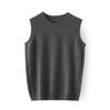 Nuevo Chaleco de Cuello Redondo sin Mangas Otoño e Invierno Suéter de Cachemira para Mujer 100% Cachemira Pura Chaleco Tejido Base Chaleco