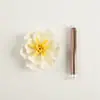 Incensário de Flor de Peônia Artesanal com Base de Flor de Cerâmica Colorida em Degradê, Ornamento de Aromaterapia para Mesa de Casa Presente