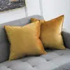 Directo de fábrica terciopelo simple color sólido almohada funda de almohada almohada de cama cojín de borde para sofá dormitorio