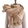 Cachecol de Pescoço Quente de Inverno Jacquard Dupla Face com Laço, Estilo Ins da Moda para Mulheres, Novo Xale Versátil com Sensação Atmosférica