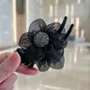 Grampo de Cabelo Elegante para Coque com Laço, Presilha de Tubarão Grande para a Parte de Trás da Cabeça, Penteado Simples para Looks da Moda no Trajeto para o Trabalho