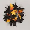 Decoración Fiesta de Halloween Candelabro Hoja de Arce Hoja de Arce Negra Calabaza Acción de Gracias Flor de Simulación Candelabro Anillo de Vela Decoración