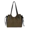 Bolsa Feminina Yuezi Grande Capacidade 2026 Nova Outono/Inverno Bolsa Saco Moda Simples Retrô para o Trabalho Bolsa Tote Cesta de Legumes