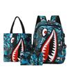 Mochila Criativa Distinta Estilo Coreano Mochila Tubarão Jovem Tendência da Moda Masculina Estudantes do Ensino Fundamental e Médio Campus Harajuku
