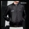 Jaqueta corta-vento masculina moderna para primavera e outono, jaqueta de baseball casual para jovens da moda urbana, top de moda para motociclistas