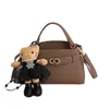 Bolso Pequeño Cuadrado Nuevo Coreano con Patrón de Lichi para Mujer 2026, Bolso Kelly de Moda Lindo de Primavera, Bolso Pequeño Cuadrado Cruzado