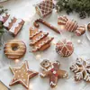 Nuevas Decoraciones Navideñas Transfronterizas, Copos de Nieve Adhesivos, Estrellas de Cinco Puntas, Adornos de Espuma para Árbol de Navidad en Stock