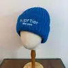 Gorros de Lana Bordados con Letras de Moda para Hombres y Mujeres, Cálidos para Otoño e Invierno, para Circunferencia de Cabeza Grande, con Protección para Orejas, Gorros de Punto
