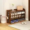 Zapatero de madera maciza para uso doméstico, zapatero multicapa para la entrada, balcón o dormitorio, almacenamiento de zapatos a prueba de polvo para apartamentos de alquiler y organizador de entrada