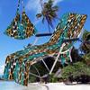 Funda para silla de playa transfronteriza funda para silla de playa de microfibra serie leopardo con impresión digital 3D
