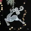Decoração de Natal Nova Transfronteiriça Pingente de Árvore de Natal Acrílico Transparente Anjo Luz Decoração de Luxo Cenário Layout Adereços