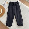Roupas infantis japonesas para meninos e meninas, calças casuais com cintura elástica e soltas, calças esportivas combinando, primavera 25, novas 474928