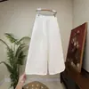 Pantalones Anchos de Jacquard Estilo Chino Nuevo Zhi Li con Estampados Florales, Nuevo Modelo Otoño 2026, Pantalones Fluidos de Cintura Alta Estilo Nacional