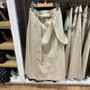 Falda acampanada con cinturón para mujer japonesa, falda larga, otoño e invierno 2024, nueva falda de color liso Y470921