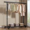 Tendedero de Piso para Ropa para Hogar Dormitorio, Plegable de Barra Única Simple para Interior Dormitorio Móvil Perchero para Ropa y Sombreros
