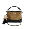 Bolsa de mão vintage em camurça estilo coreano para mulheres, novo modelo 2026, bolsa hobo de grande capacidade, bolsa de ombro versátil