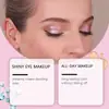Sombra de Ojos Líquida Perlada con Brillo Rosa Morado Zephoco Maquillaje Brillante Perlado Impermeable para Fiestas Sombra de Ojos Colorida