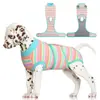 Roupa de esterilização personalizada para pets da Amazon, roupa listrada para recuperação pós-cirúrgica, roupa especializada para esterilização de cães e gatos, vestuário para pets