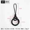 Chaveiro de cordão USB para carro, cartão de acesso à porta, telefone, cordão preto pequeno e colorido, argola aberta de liga de zinco, corrente de acessório decorativa