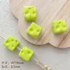 Acrílico amarillo cuadrados de queso cuentas sueltas color diy cadena para teléfono móvil cuentas pulsera con cuentas material accesorios