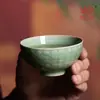 Taza de Té de Celadón de Longquan Taza de Maestro Taza Individual Taza de Té Personal Juego de Té de Cerámica Souvenir Regalo del Festival de Medio Otoño