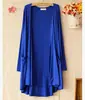 Cárdigan de Modal para Mujer Primavera y Verano Manga Larga Ropa Protectora Solar Longitud Media Talla Grande Holgado Playa Aire Acondicionado Ropa Delgada Abrigo Sencillo