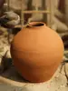 Novo vaso de flores secas estilo Zen chinês, vaso rústico de cerâmica para arranjos florais, decoração vintage para sala de estar, vaso de terracota estilo antigo para suculentas