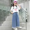 Ropa para Niñas Verano 2025 Nuevo Elegante Conjunto de Dos Piezas de Mezclilla Moda de Verano