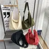 Estilo Perezoso Bolso de Lona Lavada para Mujer Bolso Cruzado de Gran Capacidad Bolso de Hombro Literario Juvenil Bolso Tote Simple Japonés y Coreano