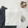 Novo Colete de Modal com Cinto e Protetor de Peito Peça Base para Roupa Externa Beleza Costas com Alça Alça de Ombro em Contraste Sexy Hot Girl Decote U Puro Desejo