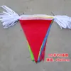 Decoración de banderines coloridos banderines triangulares banderines en cadena banderín colorido para exteriores sitio de construcción construcción banderín colorido advertencia alerta