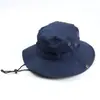 Sombrero de Pescador para Hombre, Sombrero de Sol de Verano, Sombrero de Protección Solar para Senderismo al Aire Libre, Gorro Redondo de Color Sólido Casual para Hombre