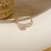 Anel Rosa Elegante Japonês e Coreano Amor Micro-incrustado Zircônia Feminino Fofo Versátil Ao Vivo Ajustável Joia Atacado