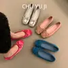Primer Encuentro con los Zapatos Planos Estilo Ballet Francés para Mujer, Nuevo Modelo 2026 con Lazo, Boca Baja, Suela Suave, Delicados y Elegantes