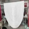 Cortinas de Boda de Comercio Exterior, Cortinas Onduladas en Forma de Arco Estilo Europeo, Fondo Grande para Bodas, Decoración y Montaje de Escenario de Terciopelo de Leche