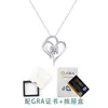 Venta al por mayor directamente del fabricante.: Colgante de Moissanita de 1 Quilate, Plata de Ley S925 Chapada en Oro de 18K, Collar de Venta Caliente Transfronteriza